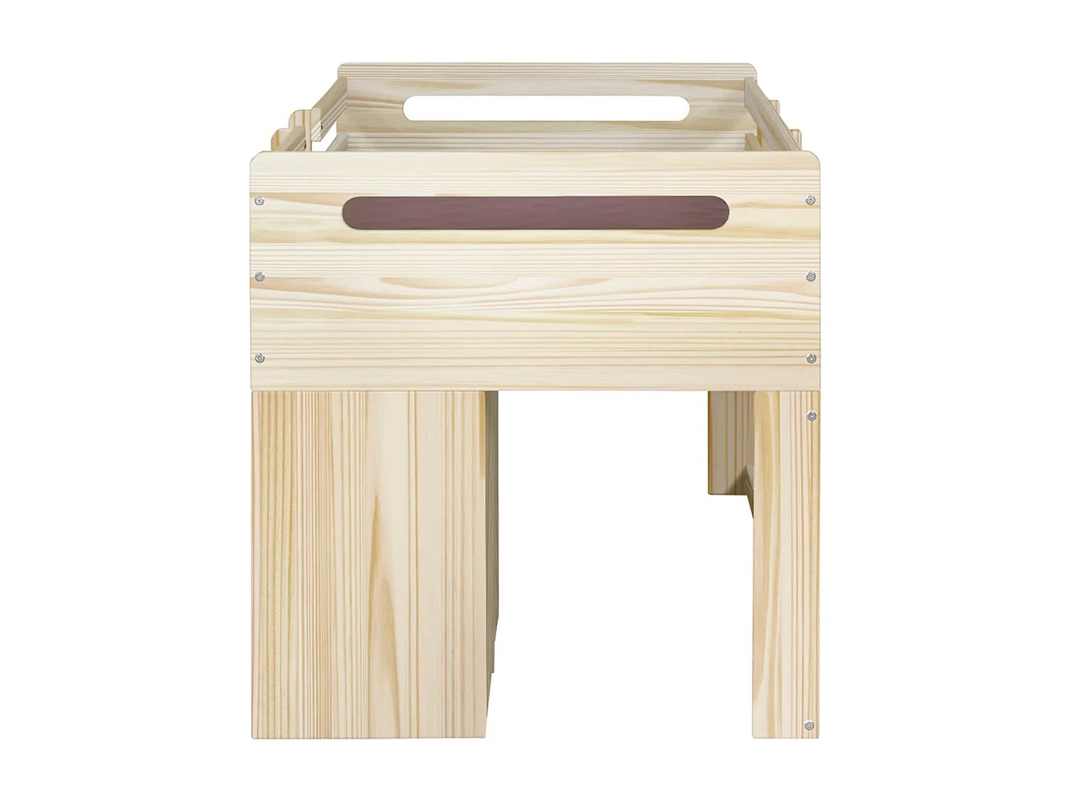 Lit mi-hauteur avec matelas 90x190 cm bois massif bois HOBY