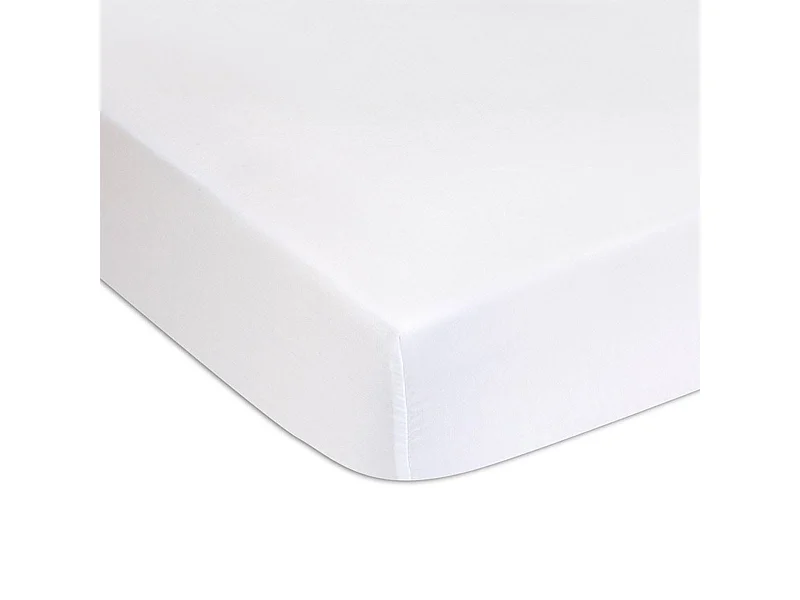Protège-matelas évolutif 90x140 cm 100% coton bouclette, bonnet en jersey extensible blanc DULCE
