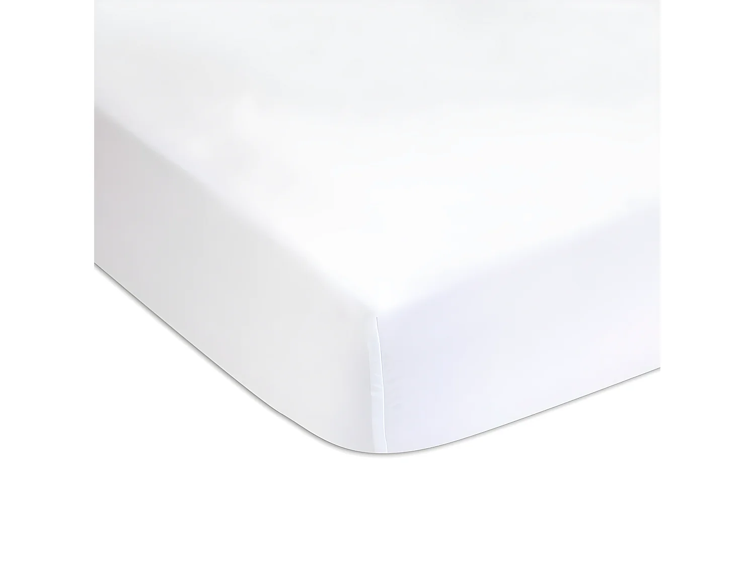 Protège-matelas 90x190 cm 100% coton bouclette, bonnet en jersey extensible blanc DULCE