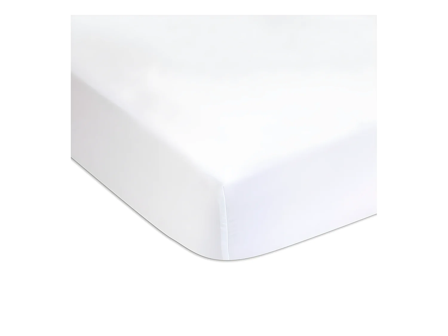 Protège-matelas 90x190 cm 100% coton bouclette, bonnet en jersey extensible blanc DULCE
