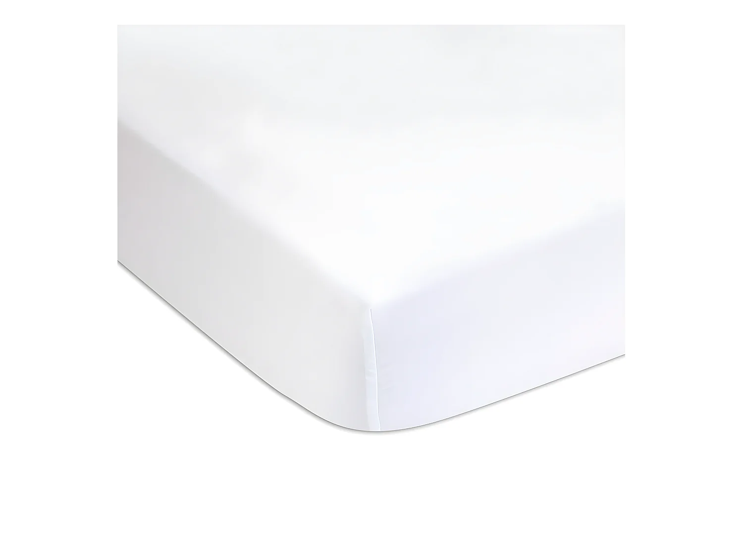 Protège-matelas 90x200 cm 100% coton bouclette, bonnet en jersey extensible blanc DULCE