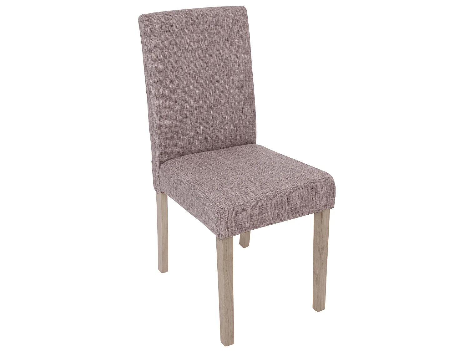 Lot de 6 chaises de salle à manger cuisine en tissu gris pieds en bois clair 04_0000894