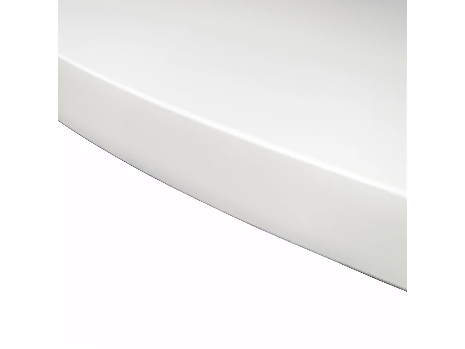 Ronde vaste Eettafel, ZEN Model, 90x90x77cm, Capaciteit voor 4 personen, Woonkamer, Kleur mat wit, Zwart mat gelakte metalen poten