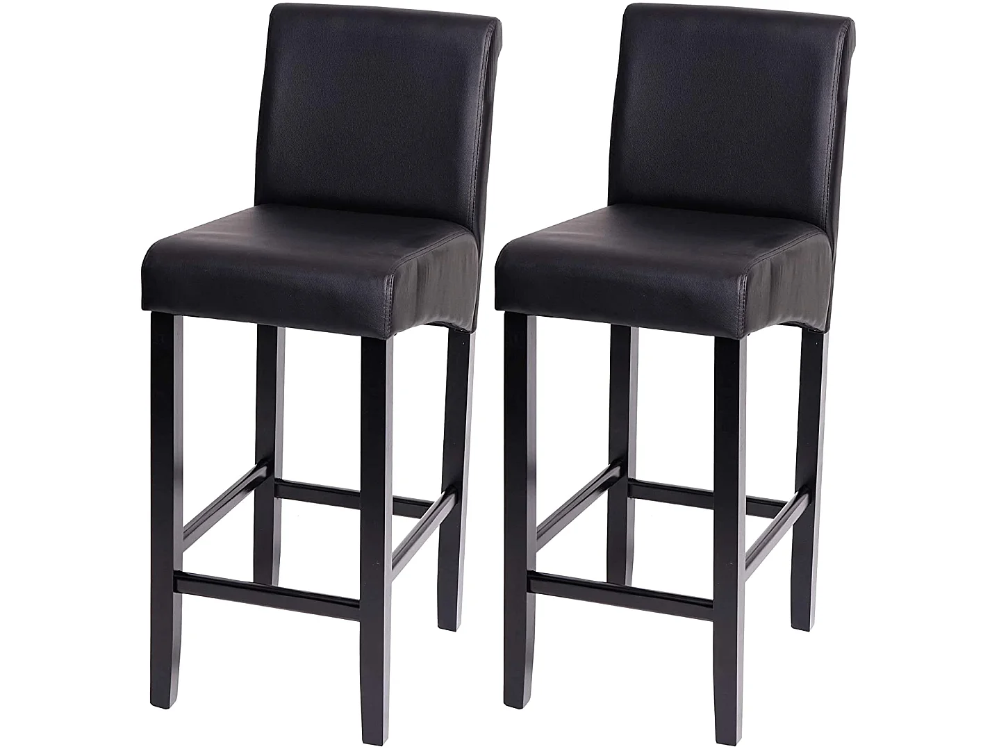 Lot de 2 tabourets noire 39 x 54 x 105 cm TDB04010