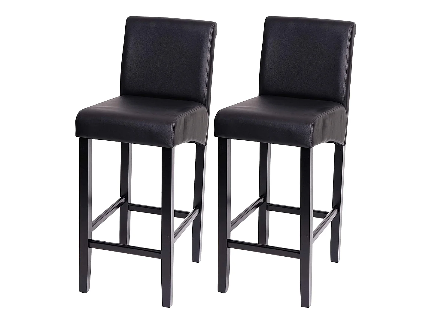 Lot de 2 tabourets noire 39 x 54 x 105 cm TDB04010