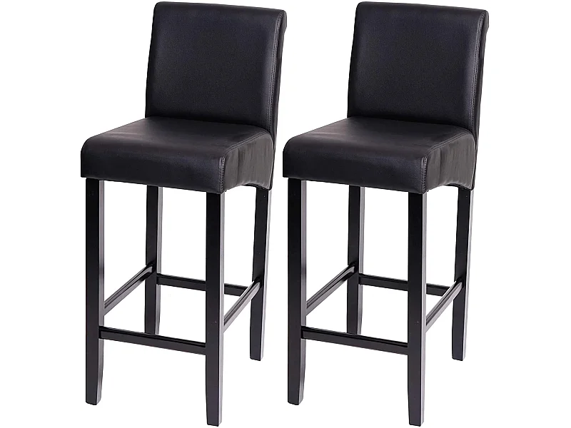 Lot de 2 tabourets noire 39 x 54 x 105 cm TDB04010