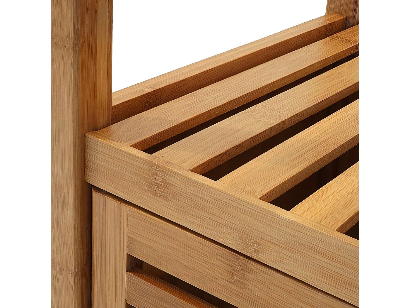 Mueble de baño estante de bambú 110x36x34 cm SDB04023