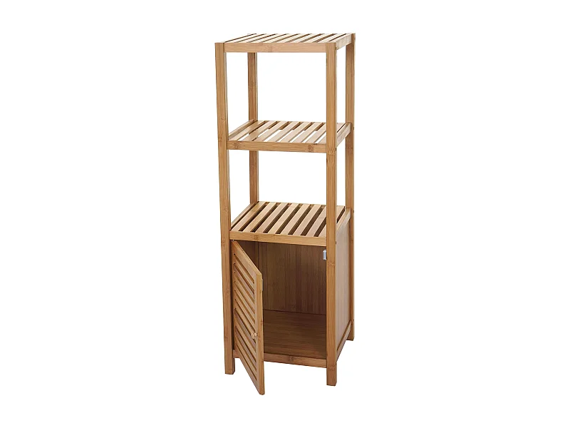 Etagère armoire meuble pour bambou marron 36 x 34 x 110 cm SDB04023