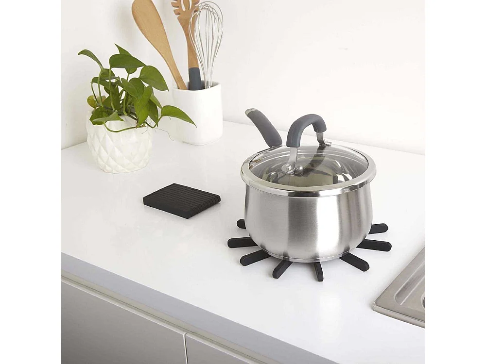 Dessous de plat 2 pièces Fanfare noir