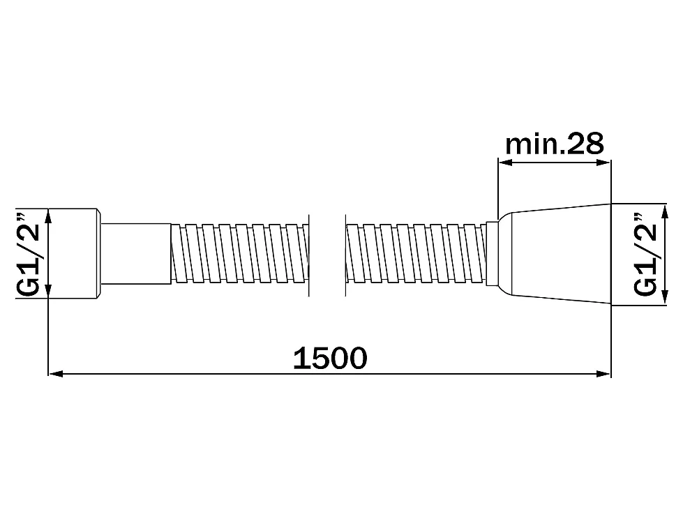 150cm Long Or Tuyau Douche Remplacement Tuyau Souple Poignée Salle de Bain