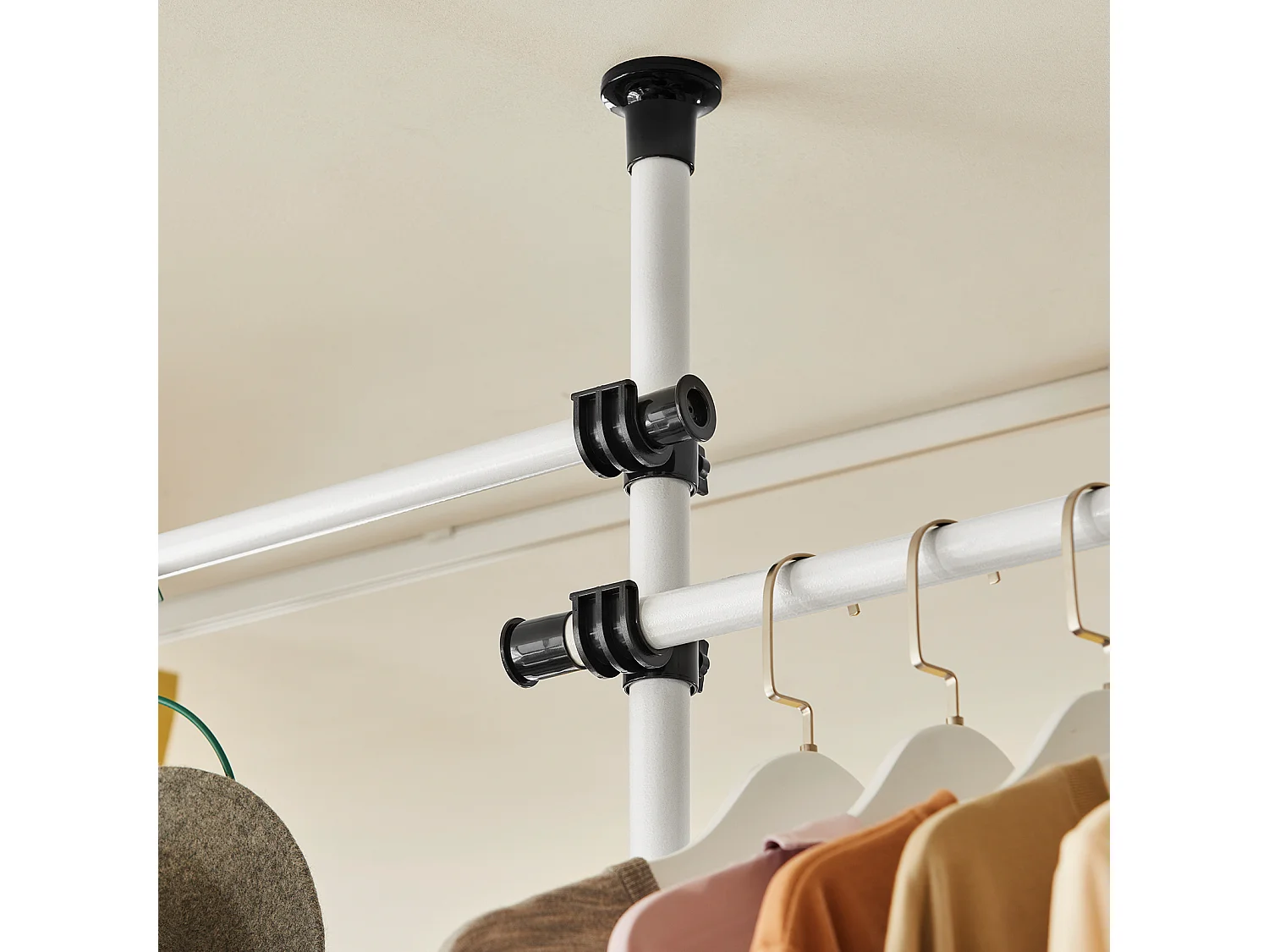 SoBuy KLS03 Kledingrek | Klerenrailsysteem | Opbergsysteem | Wit