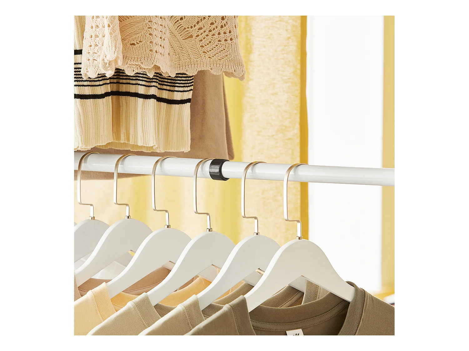 Teleskop Garderoben System KLS03 226 x 285 x 3 cm Weiß