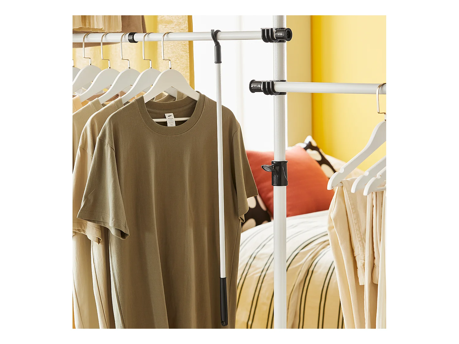 Teleskop Garderoben System KLS03 226 x 285 x 3 cm Weiß