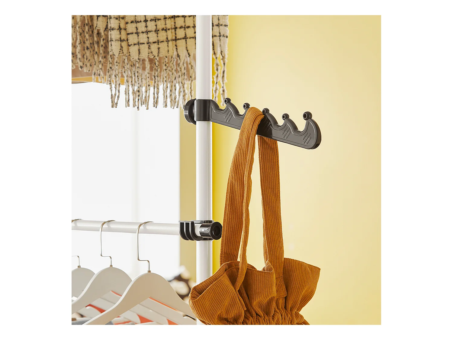 Teleskop Garderoben System KLS03 226 x 285 x 3 cm Weiß