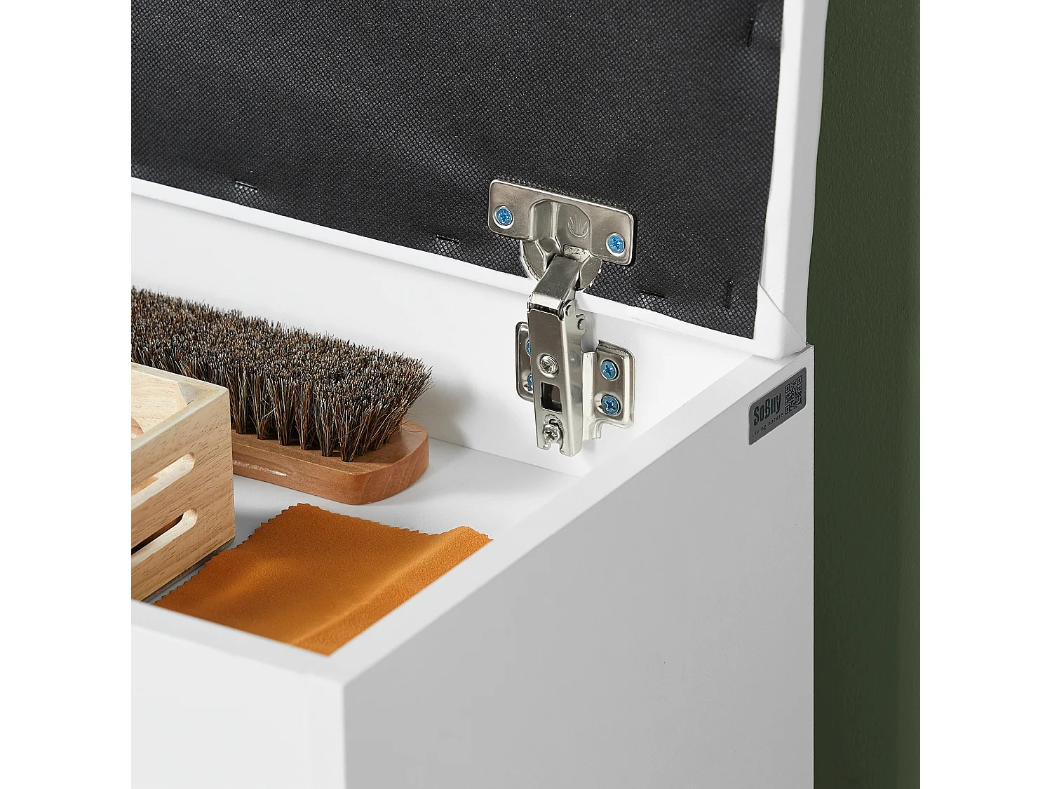 Banc De Rangement À Chaussures 2 Étages Avec Coussin Commode À Chaussures Confortable, Fsr25-w