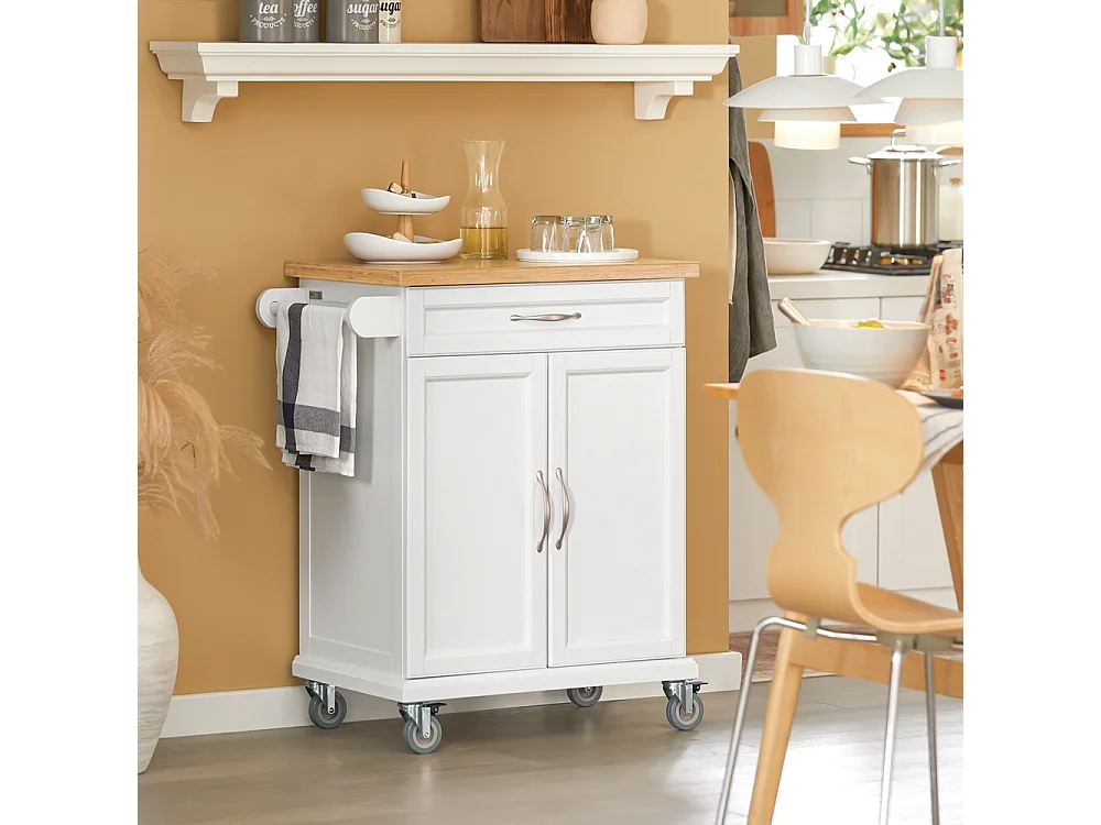 Desserte Chariot De Cuisine De Service Meuble De Rangement Roulant, Fkw13-wn