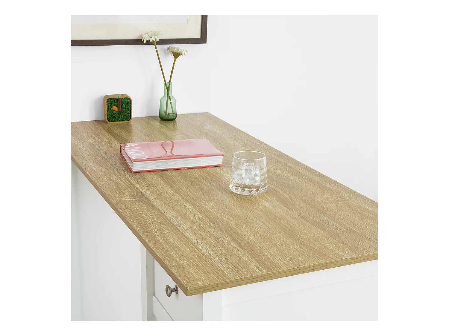 Table Haute De Bar Table De Cuisine Mange-debout– Blanc Lxlxh 120x55x90 cm, Fwt64-wn