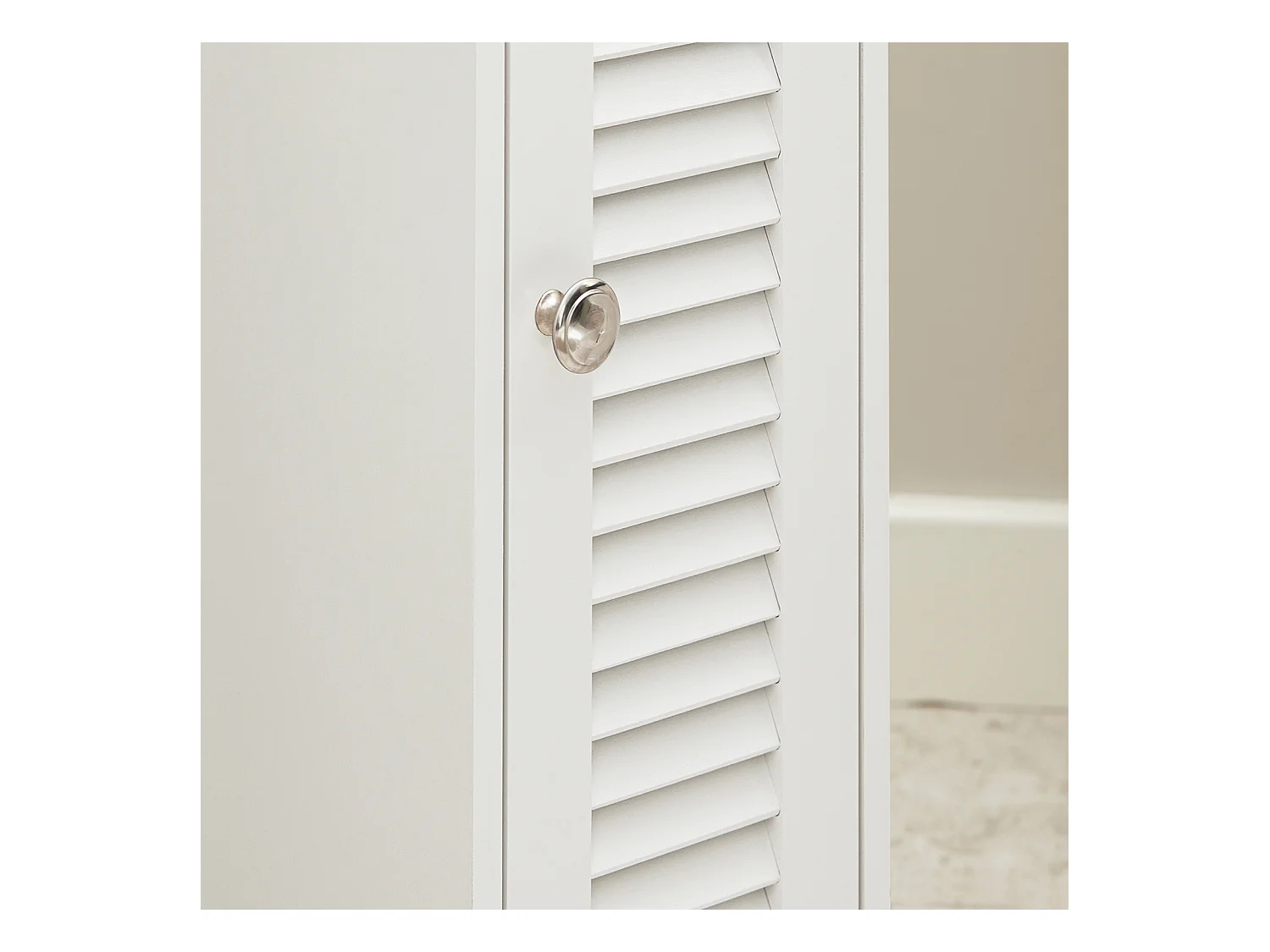 SoBuy BZR49-W Papiersteun - Toiletkast - Toiletrolhouder - Toiletborstelhouder - Toiletpapierhouder Staand - Vrijstaande Badkamerkast - Badkamermeubel