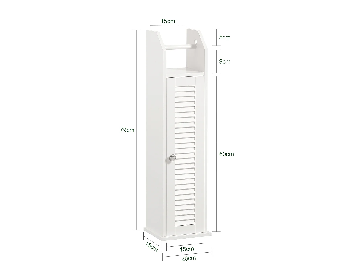 Support Papier Toilette Armoire Porte-papier Toilette Porte Brosse Wc, BZr49-w