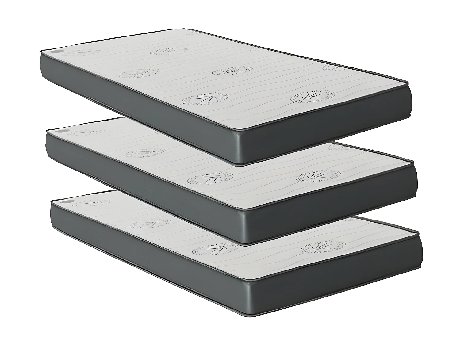 Colchón Pack 3 viscoelástico 105x200x20/90x190x15/90x190x15cm