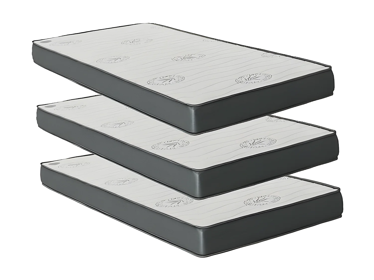 Colchón Pack 3 viscoelástico 105x200x20/90x190x15/90x190x15cm