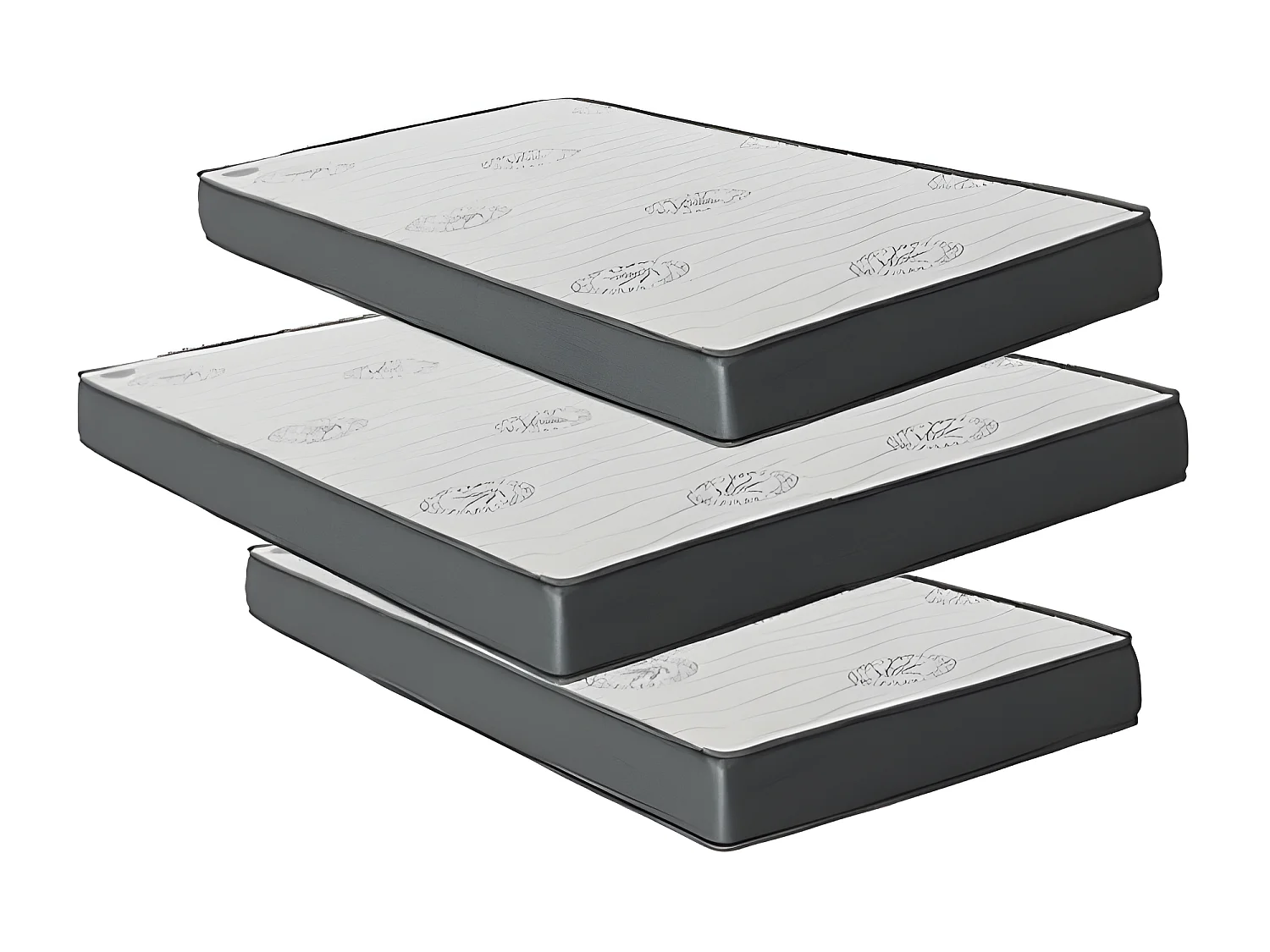 Matelas Pack 3 viscoélastique 135x190x23/90x190x15/90x180x15