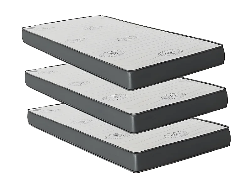 Matelas Pack 3 viscoélastique 90x190x15/90x190x15/90x180x15