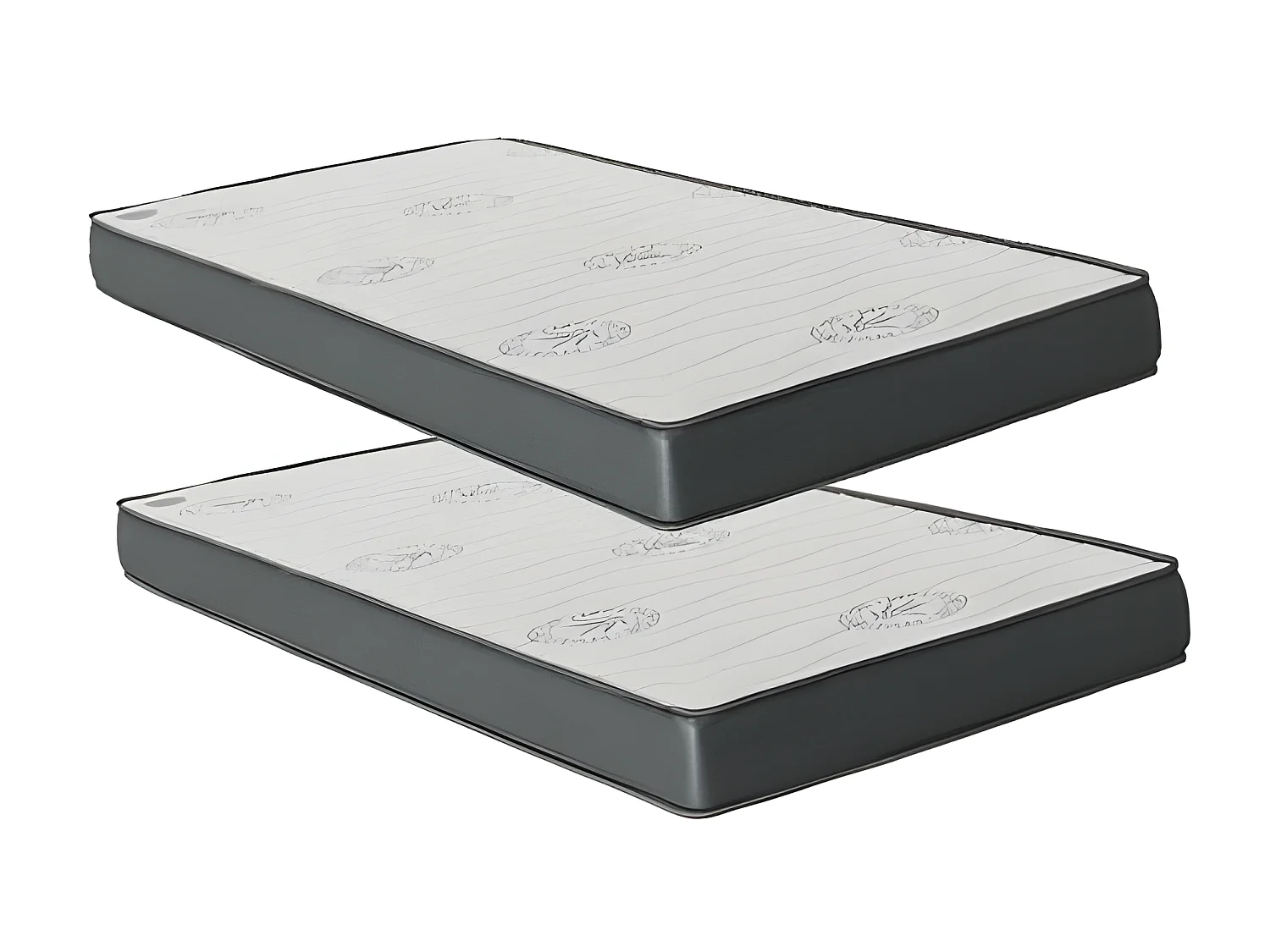 Materasso Set 2 viscoelastico Casita 105 cm