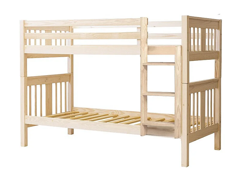 Stapelbed van hout witgewassen 90x190cm