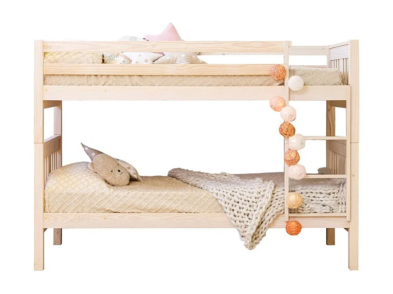 Stapelbed van hout witgewassen 90x190cm