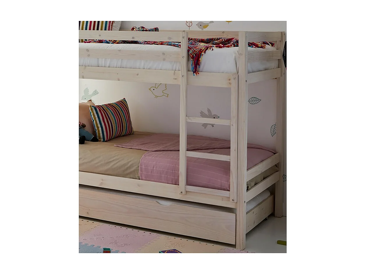 Litera madera blanco lavado 90x190/90x190cm