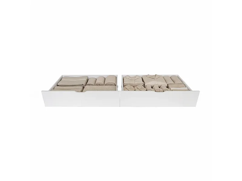 Letto a castello + 2 cassetti legno bianco 90x190/90x190cm