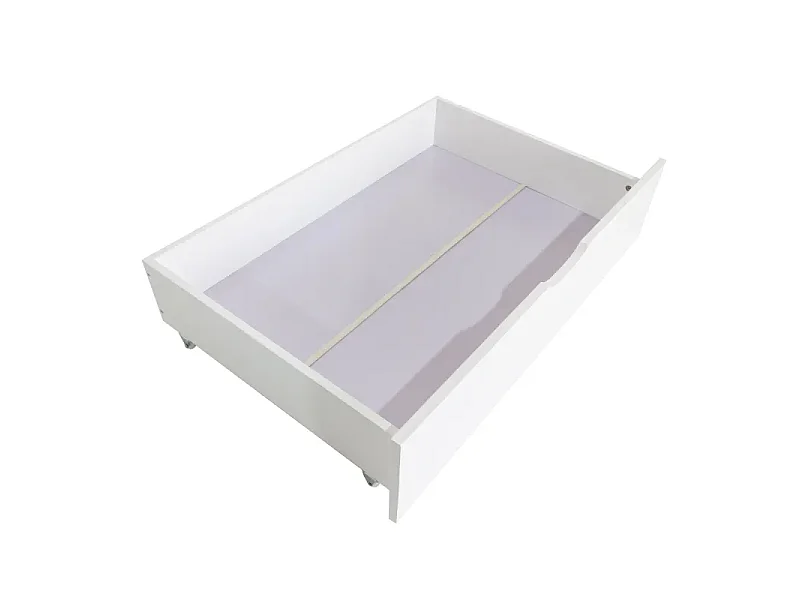 Letto a castello + 2 cassetti legno bianco 90x190/90x190cm