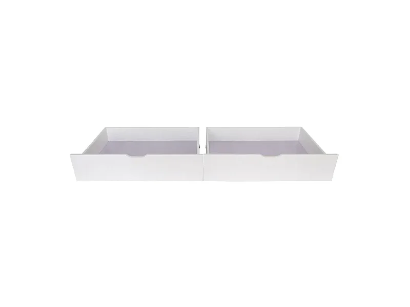 Letto a castello + 2 cassetti legno bianco 90x190/90x190cm