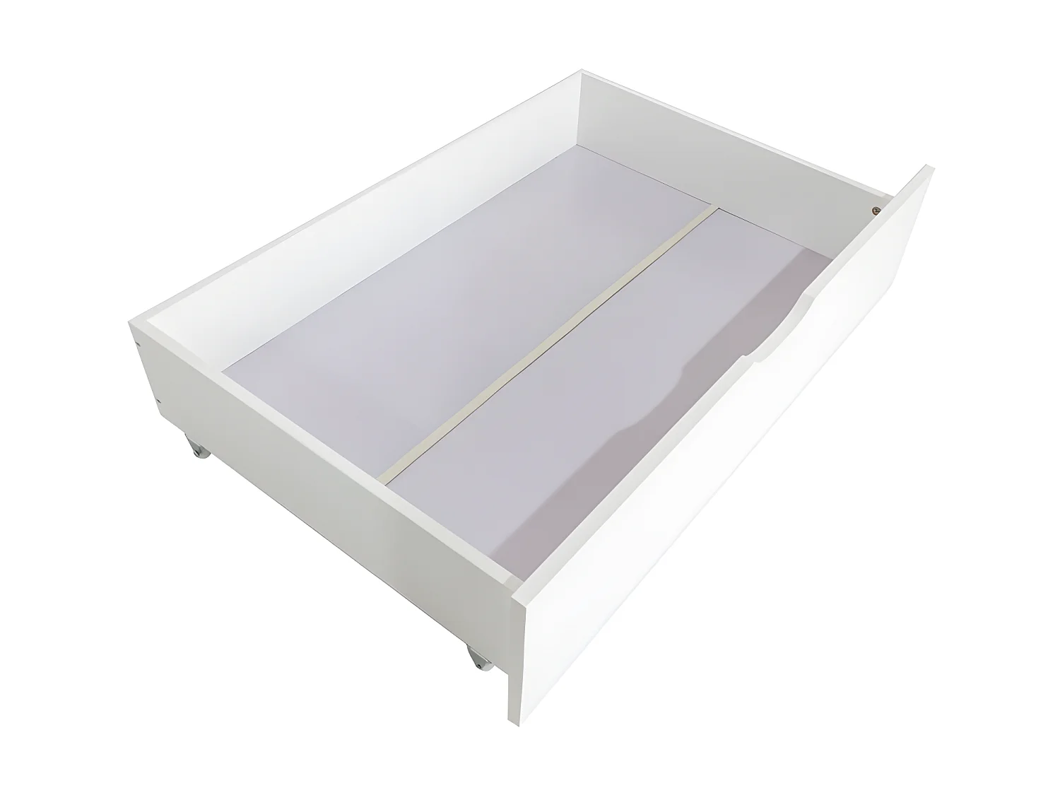 Letto a castello + 2 cassetti legno bianco 90x190cm