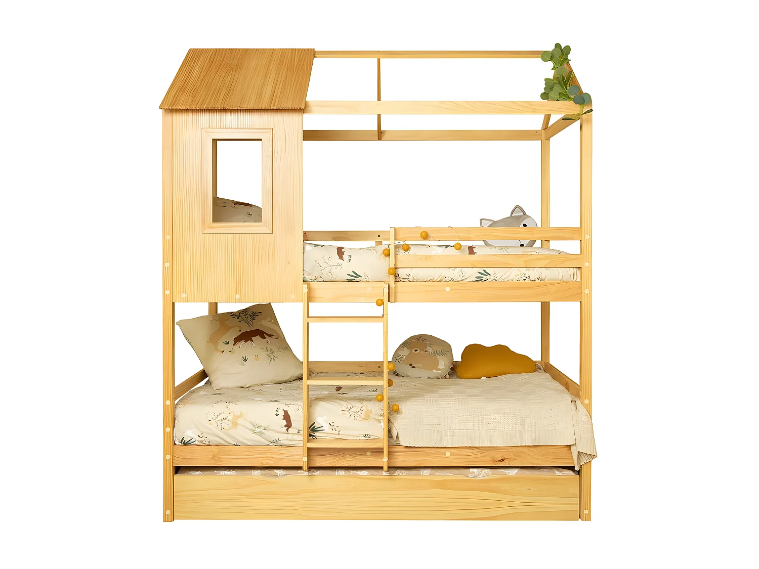 Etagenbett Holz Kieferfarbe 90x190/90x190cm