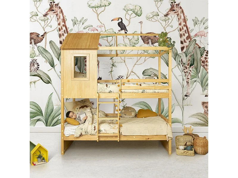 Beliche em madeira pinho 90x190/90x190cm