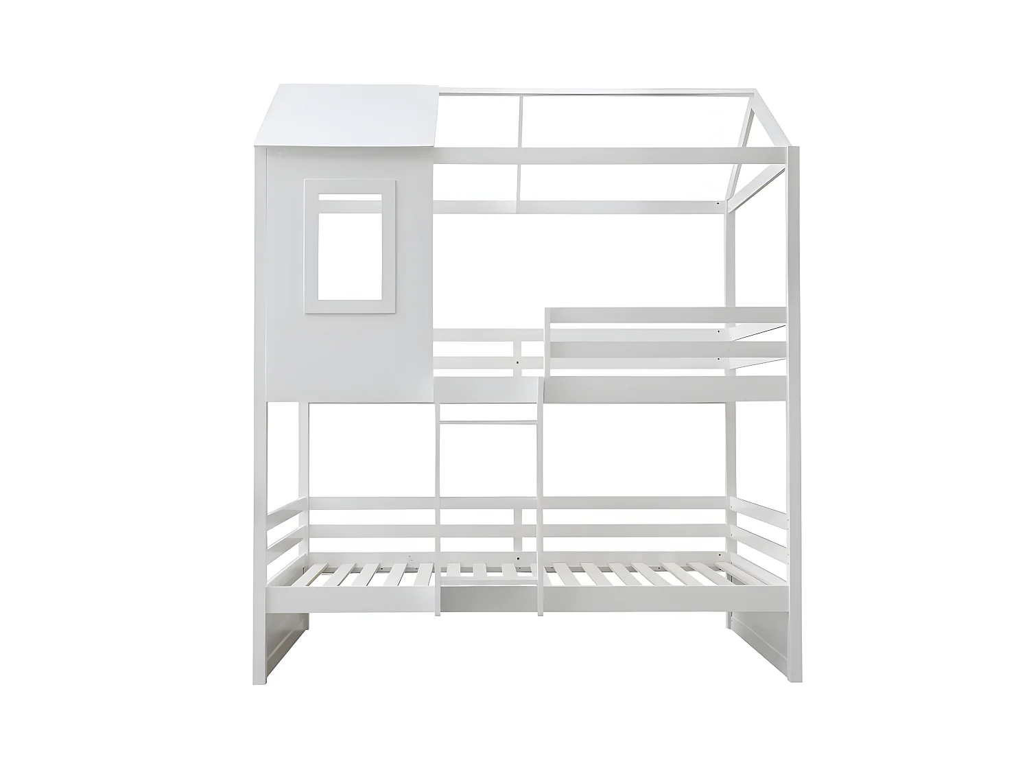 Letto a castello legno bianco 90x190/90x190cm