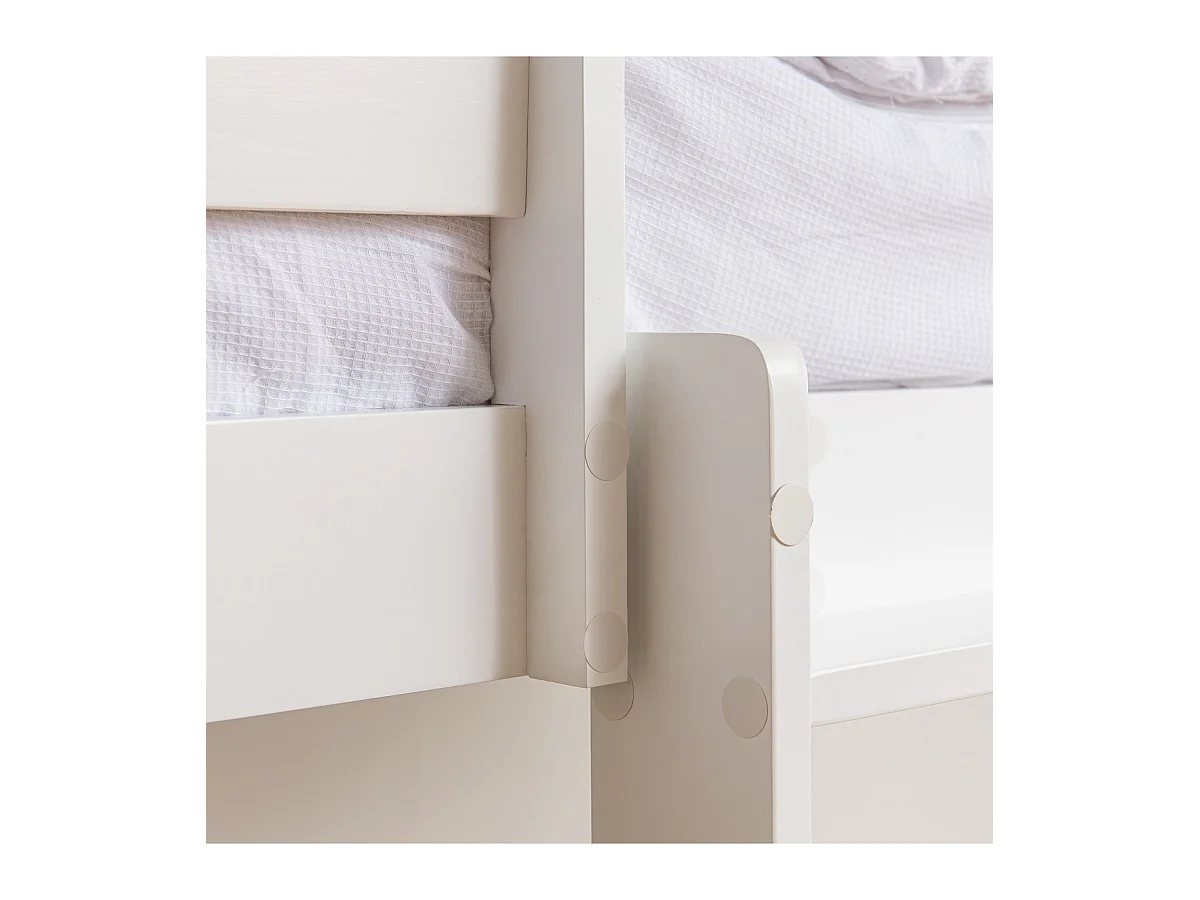 Stapelbed + 2 lades hout wit 90x190/90x190cm