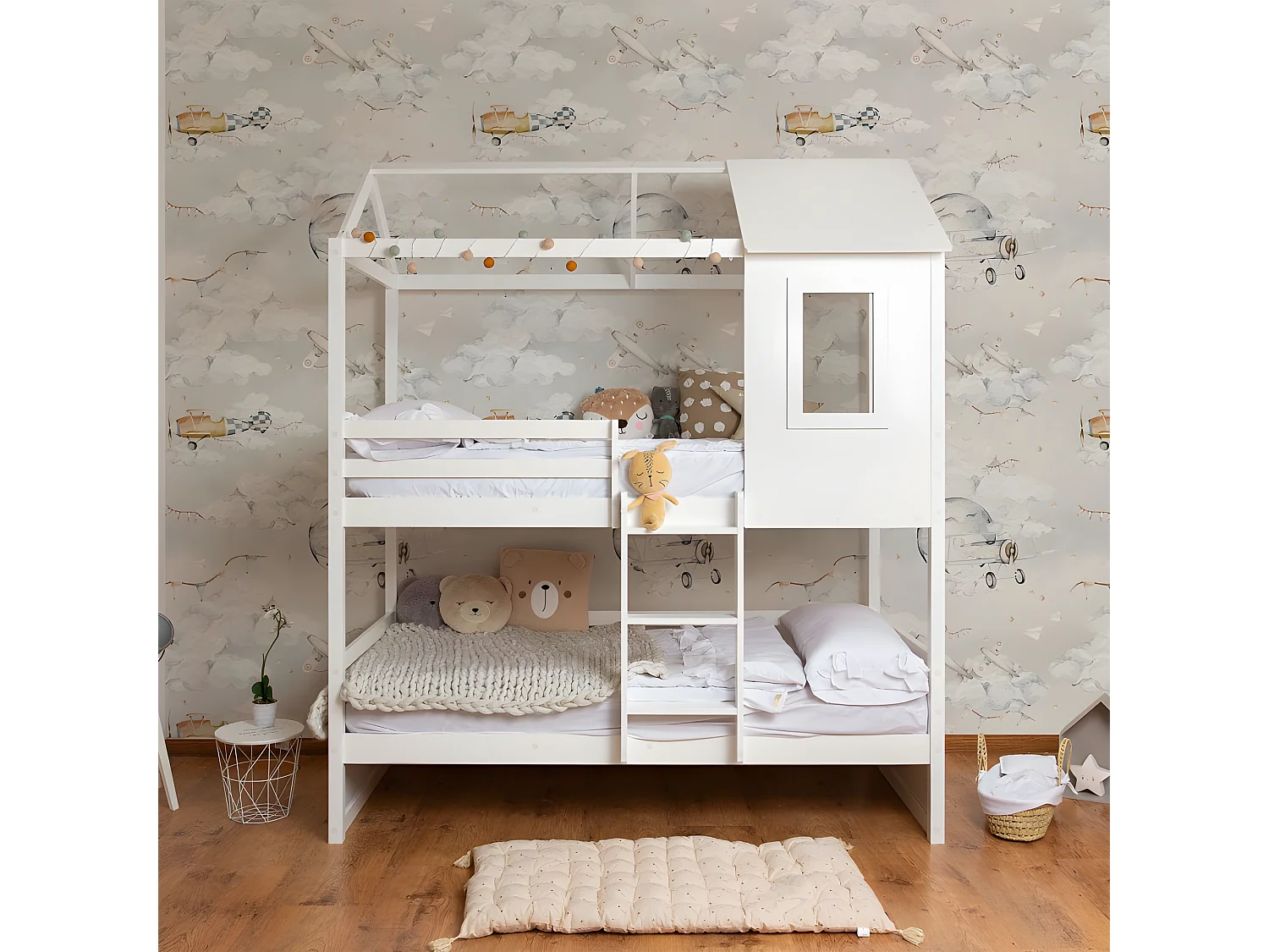 Litera madera blanca 105x190/105x190cm