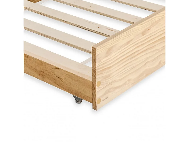 Litera + cama de arrastre madera pino  90x190/90x190cm