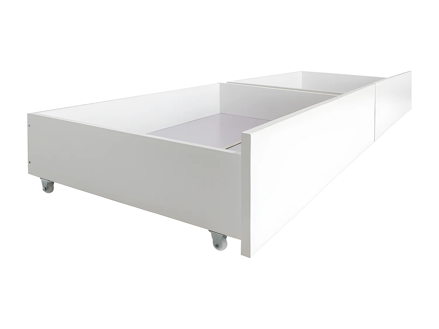 Lit superposé triple + 2 tiroirs bois bois blanc 135 cm