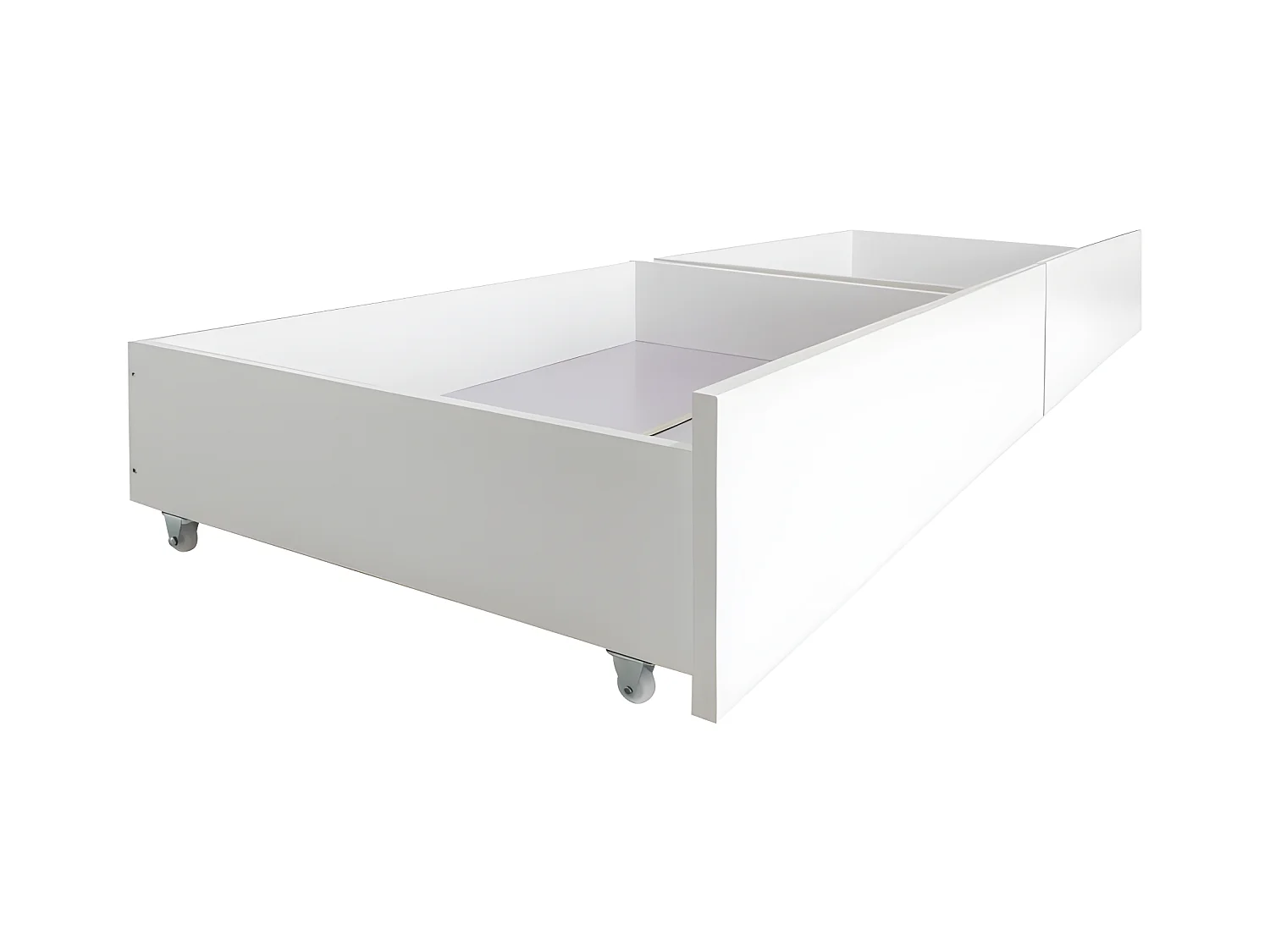 Letto a castello + 2 cassetti legno triplo bianco legno 135 cm