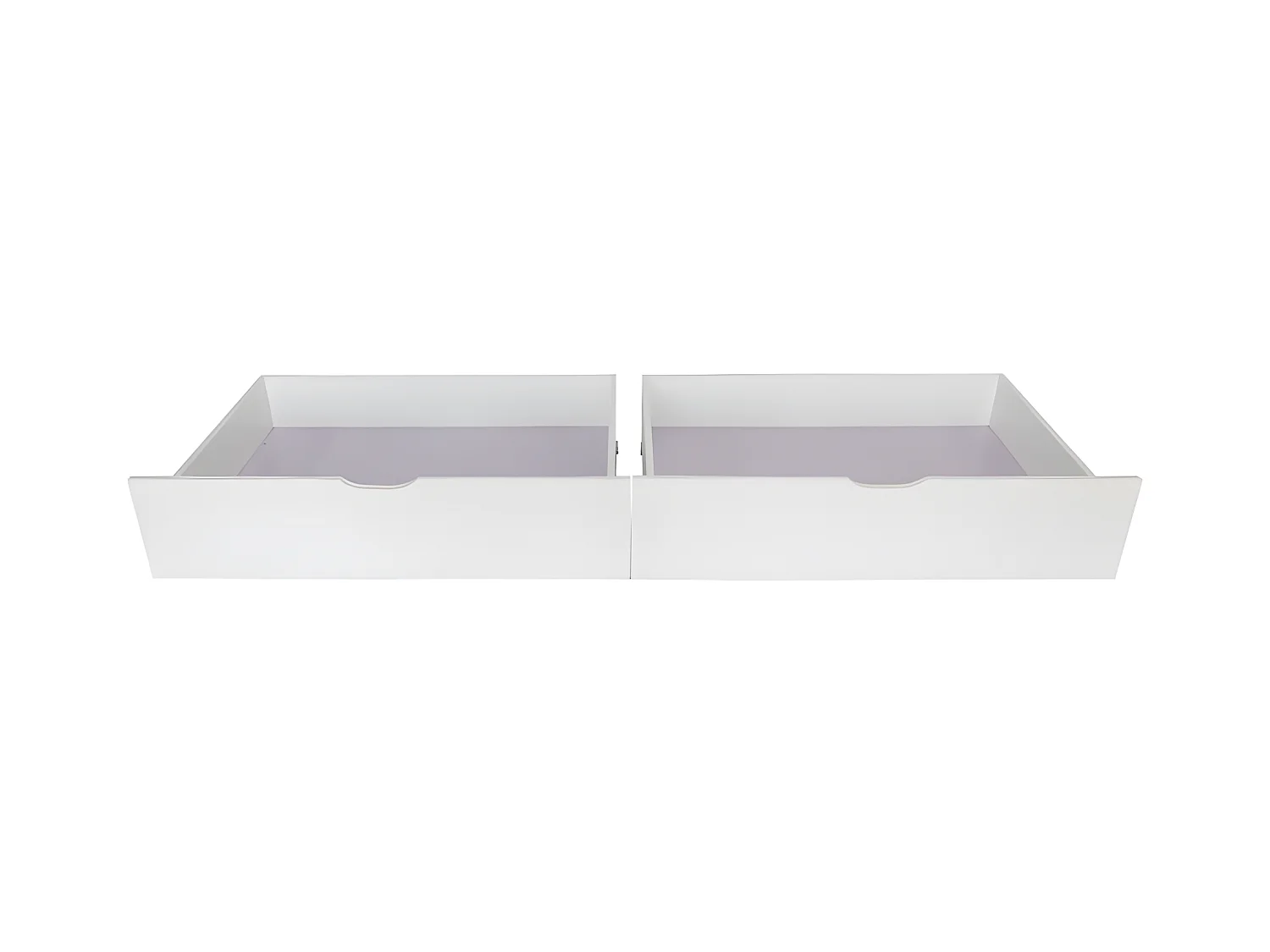 Lit superposé cabane + 2 tiroirs bois blanc 90x190/90x190cm