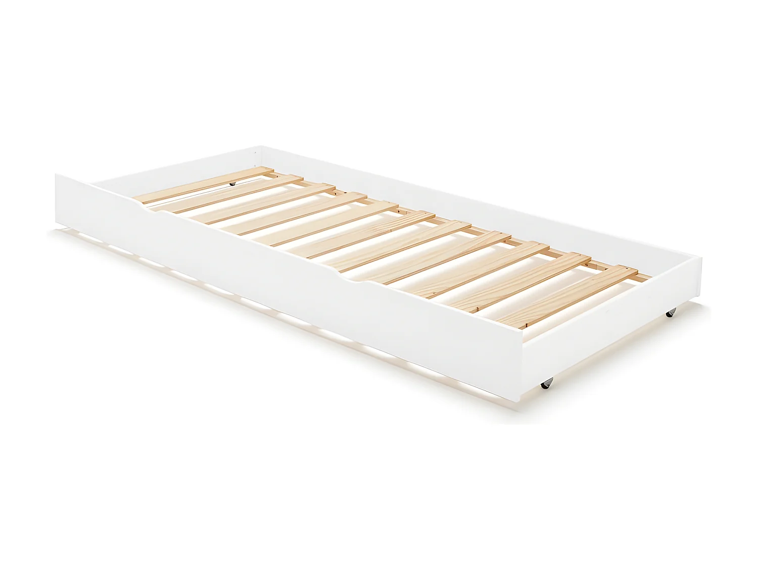 Lit superposé + lit tiroir bois blanc 90x190/90x190cm