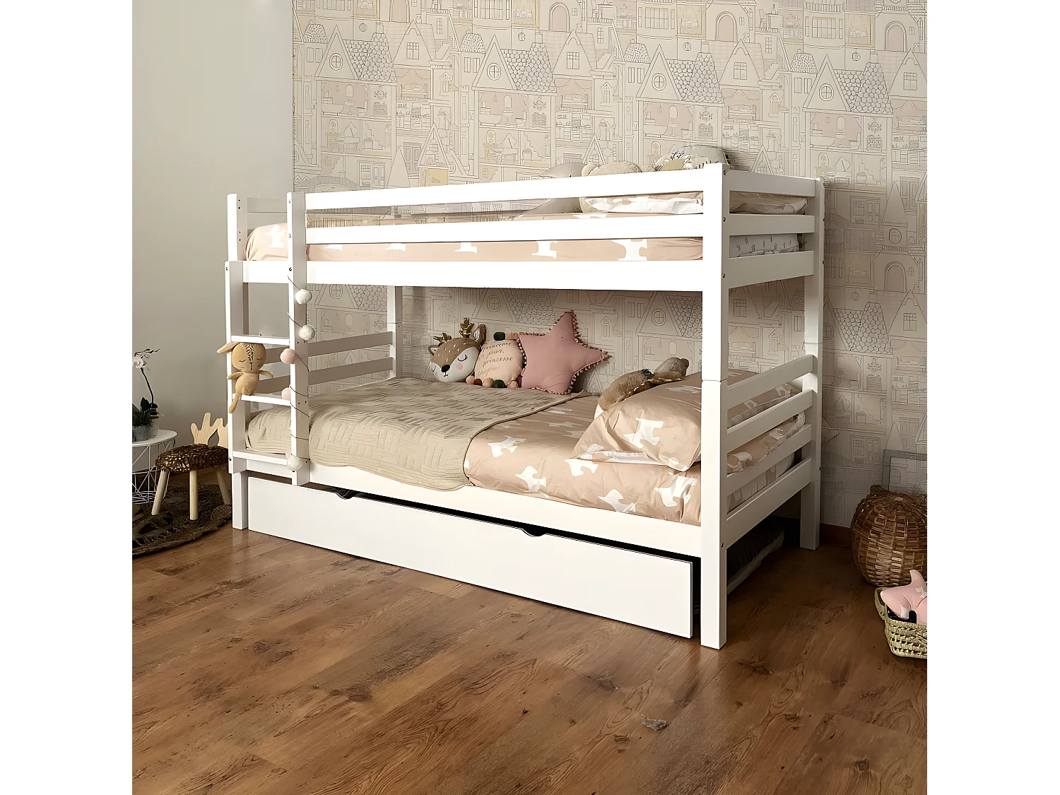 Beliche madeira branca 90x195cm