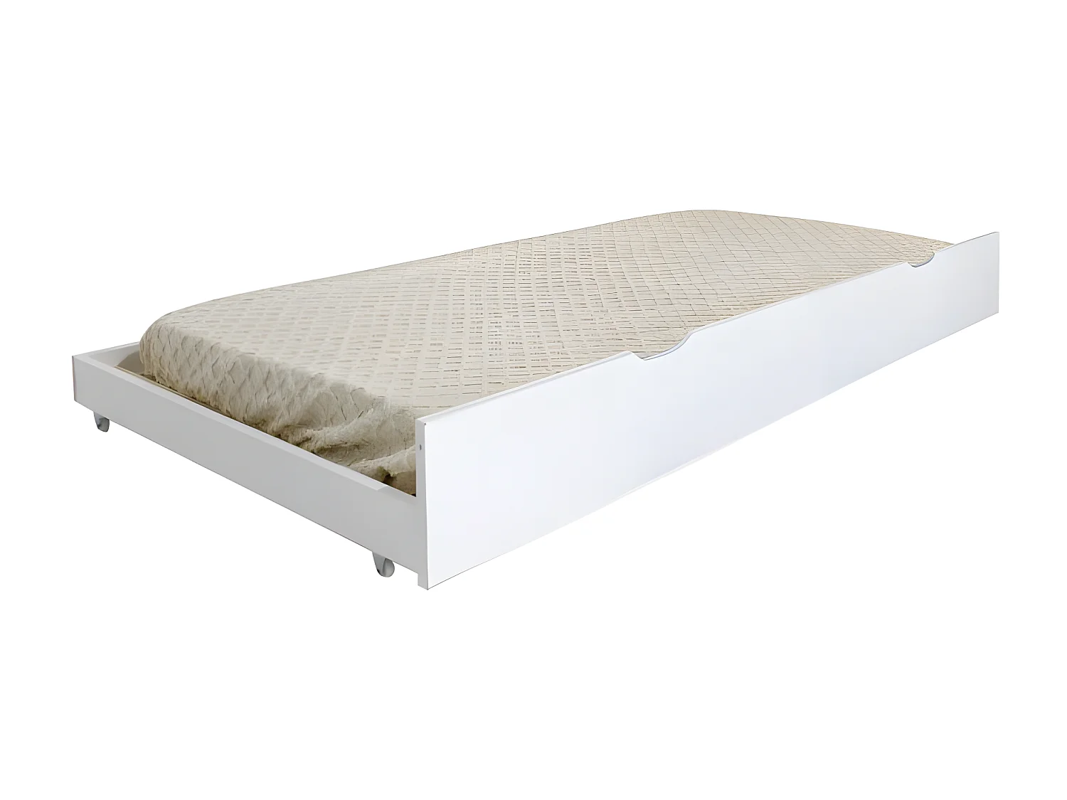 Beliche casinha de campo + cama extraível madeira branca 90x190/90x190cm