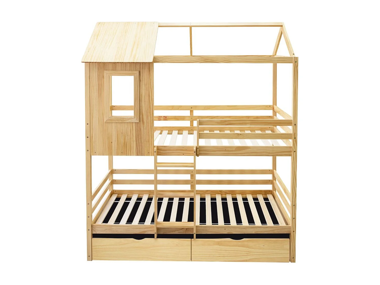 Litera + 2 cajones madera pino  90x190/90x190cm