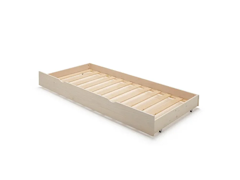 Beliche + cama extraível de madeira castanho 90x190cm