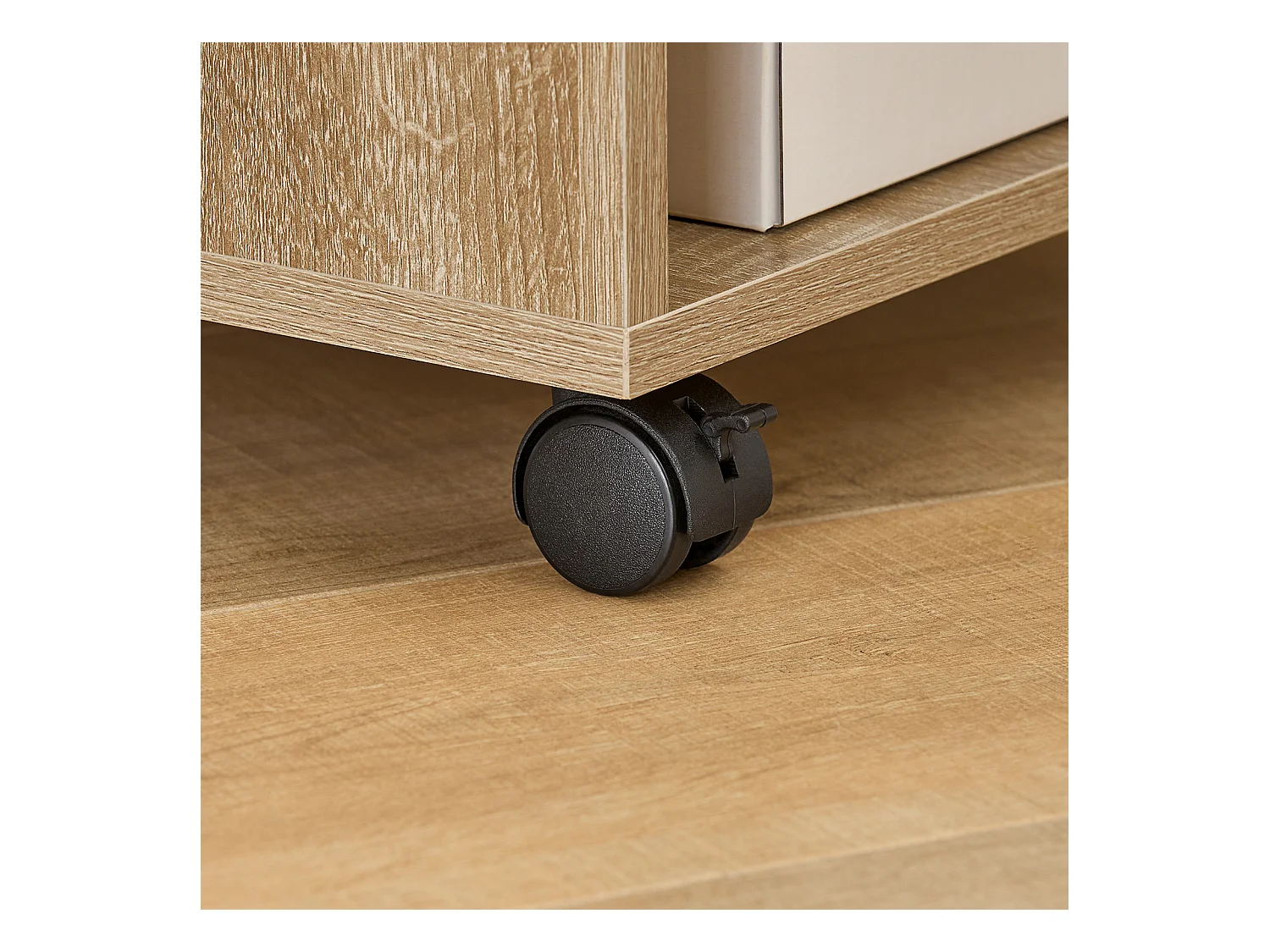 Bout De Canapé Table Café Roulante Avec 2 Étagères De Rangement, Fbt34-n